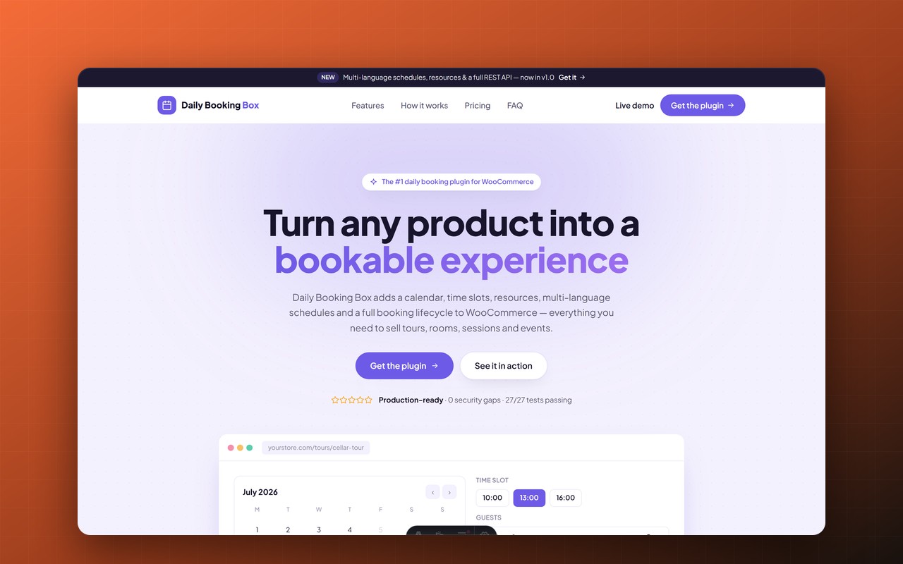 Daily Booking Box